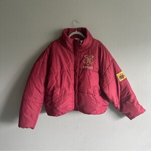 Harry Potter Hogwarts Red Puffer Jacket XL